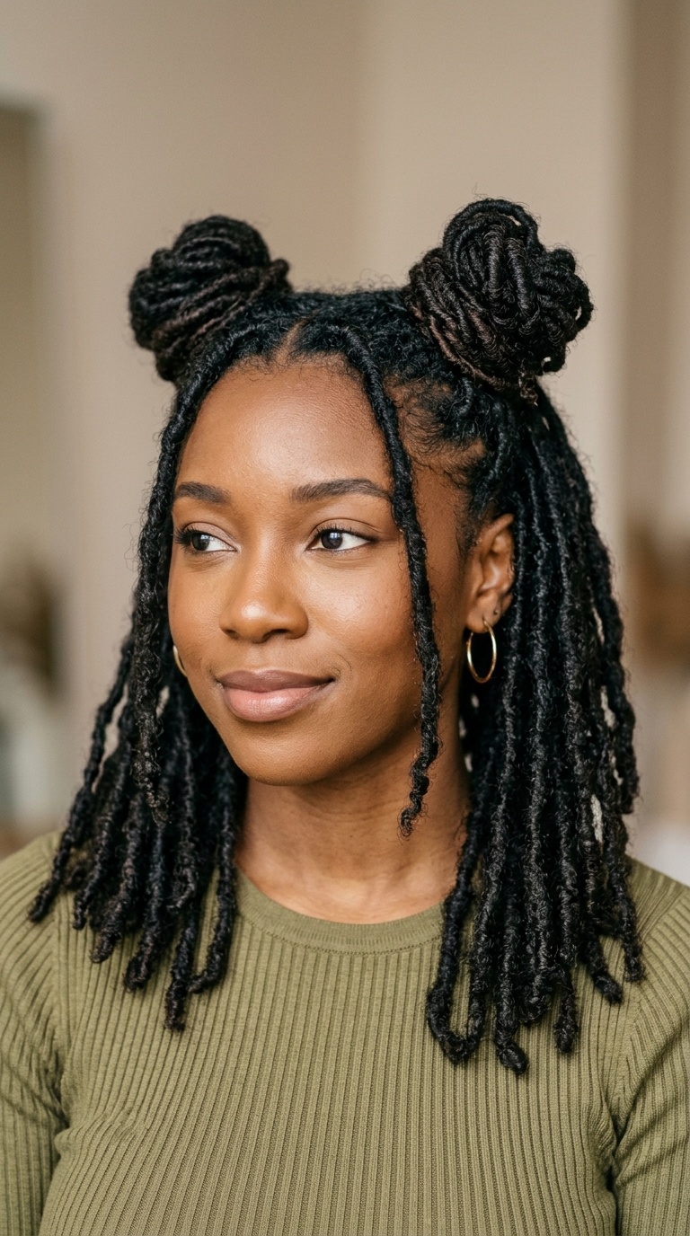 Half-Up Space Buns