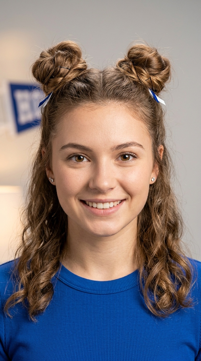 Half-Up Space Buns