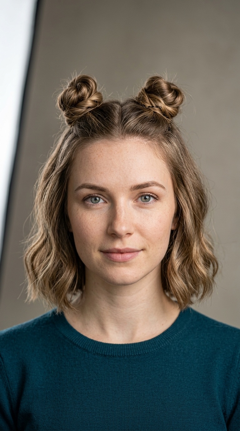 Half-Up Space Buns