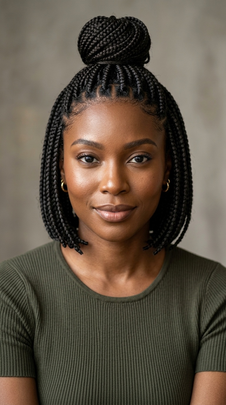 Half-Up Top Knot Bob