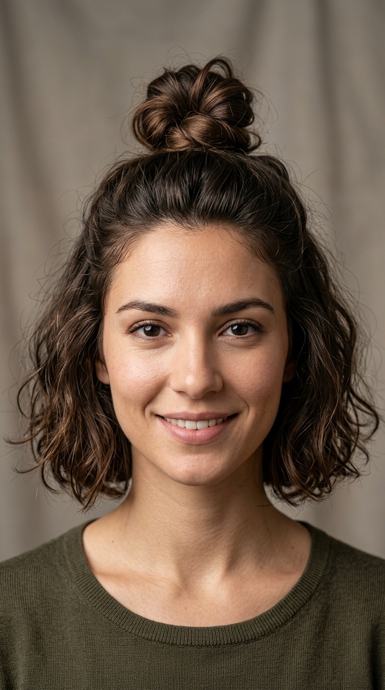 Half-Up Top Knot Bob