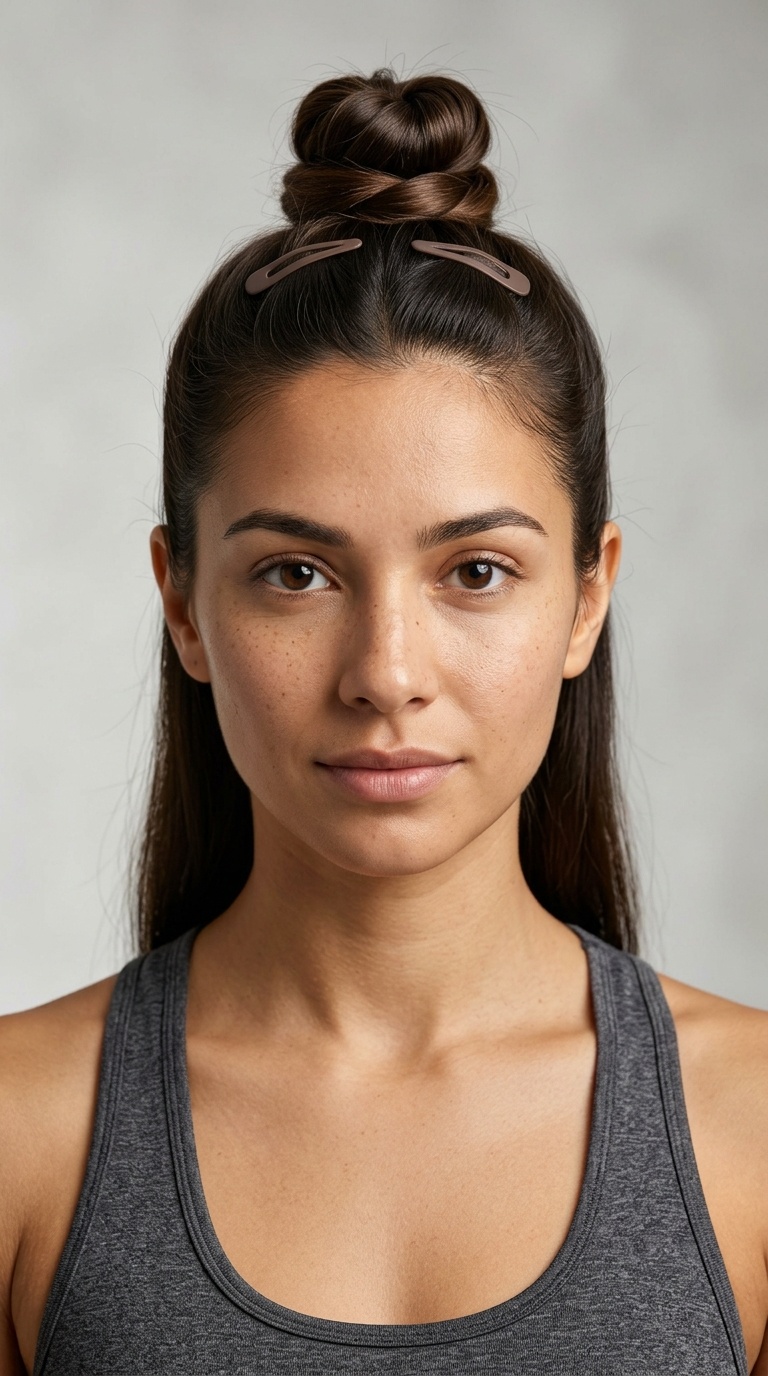 Half-Up Top Knot with Clips