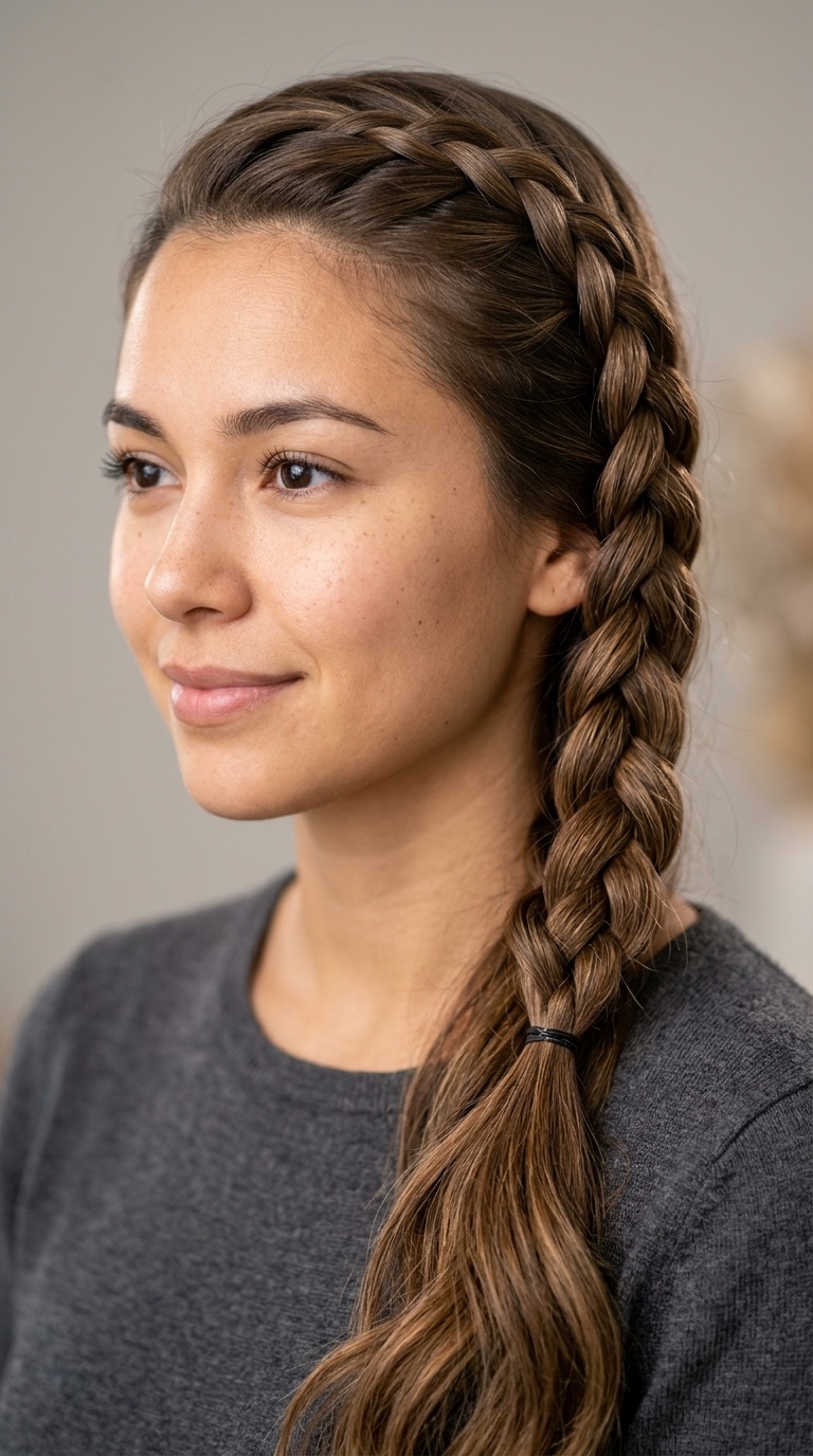 Half-Up Traditional Braid