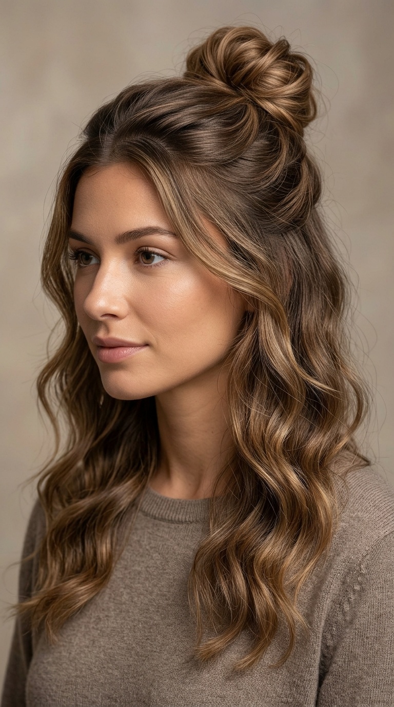 Half-Up Tucked Bun