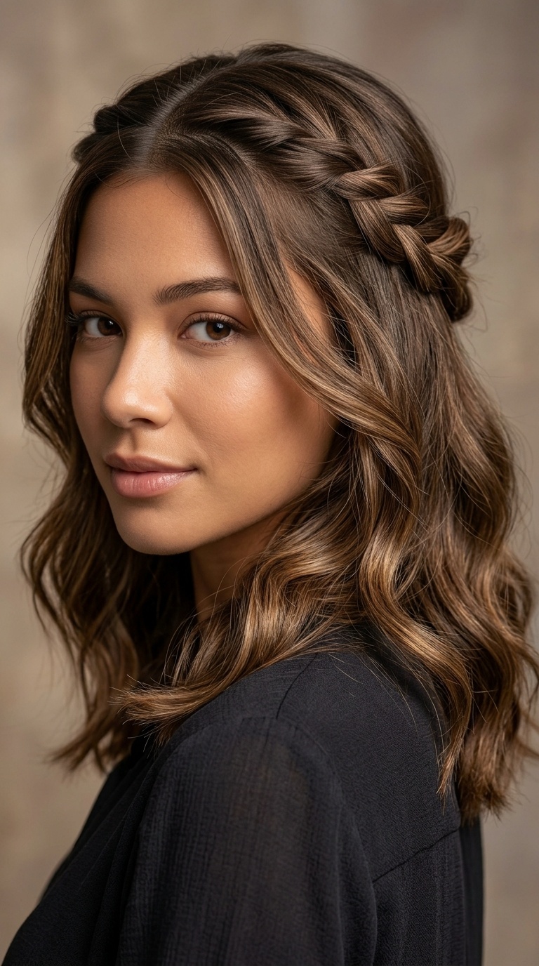 Half-Up Twisted Crown
