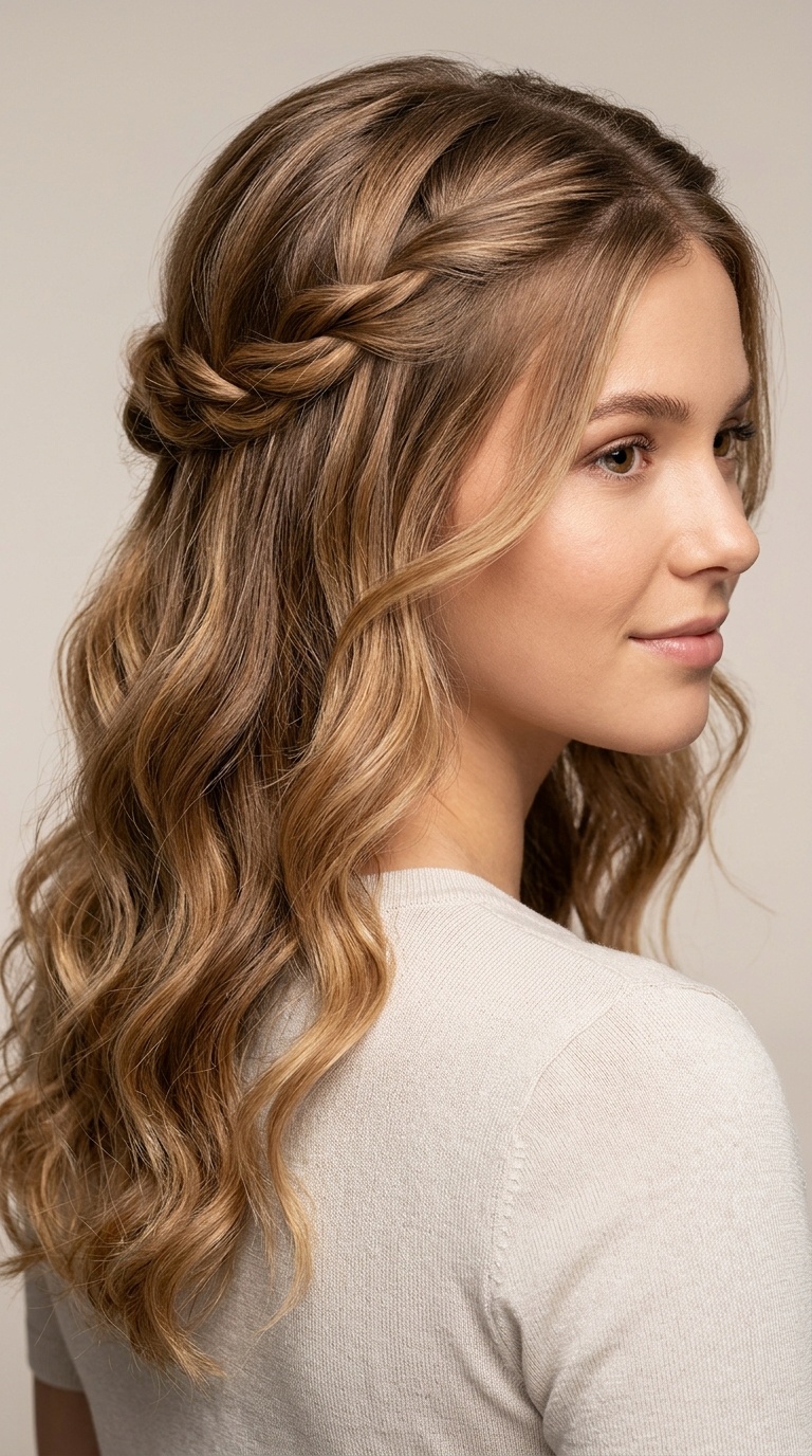 Half-Up Twisted Crown