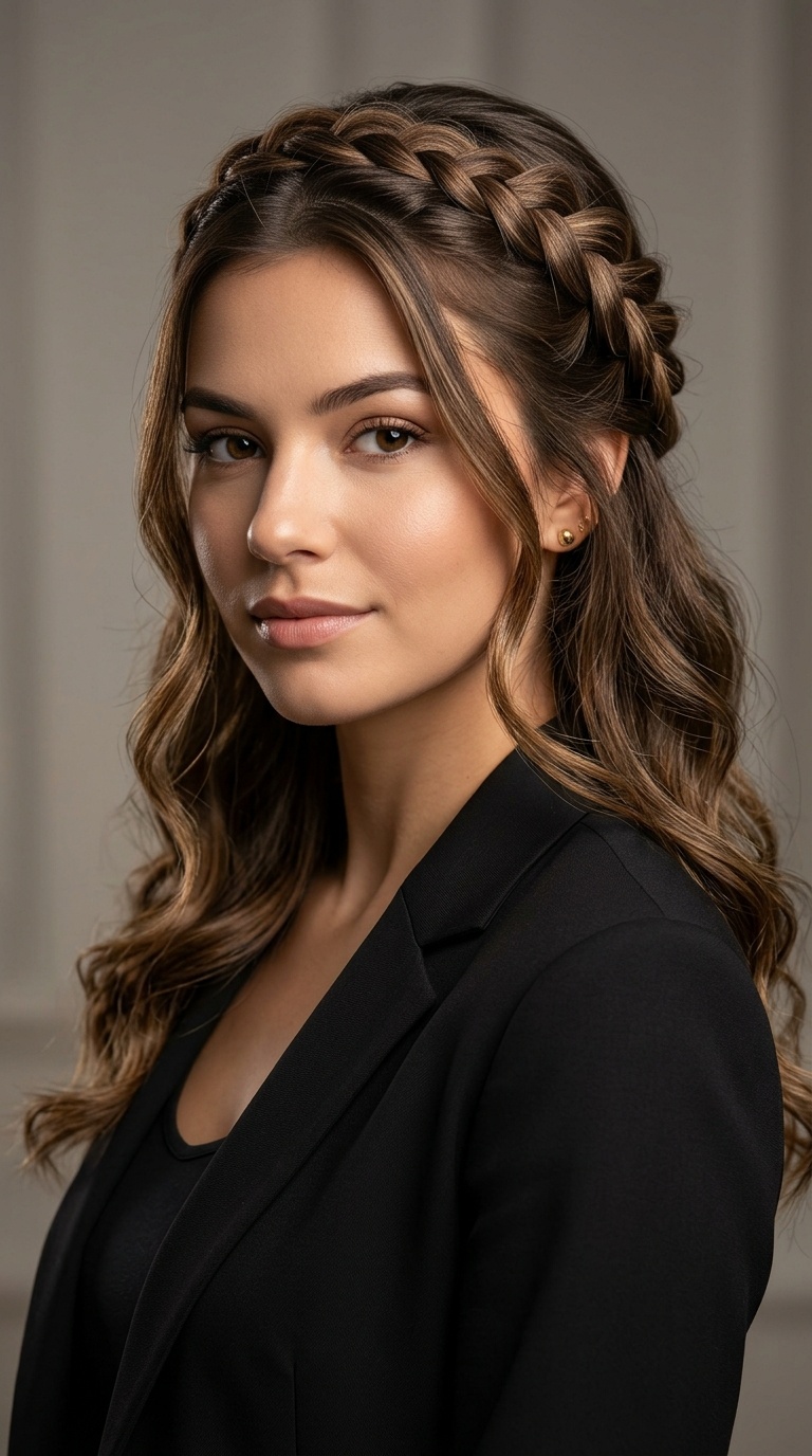 Half-Up with Braided Crown