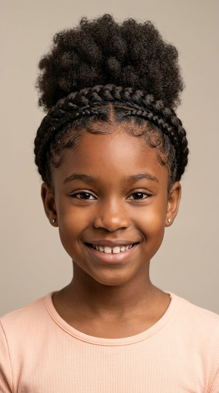 Halo Braid with a Center Puff
