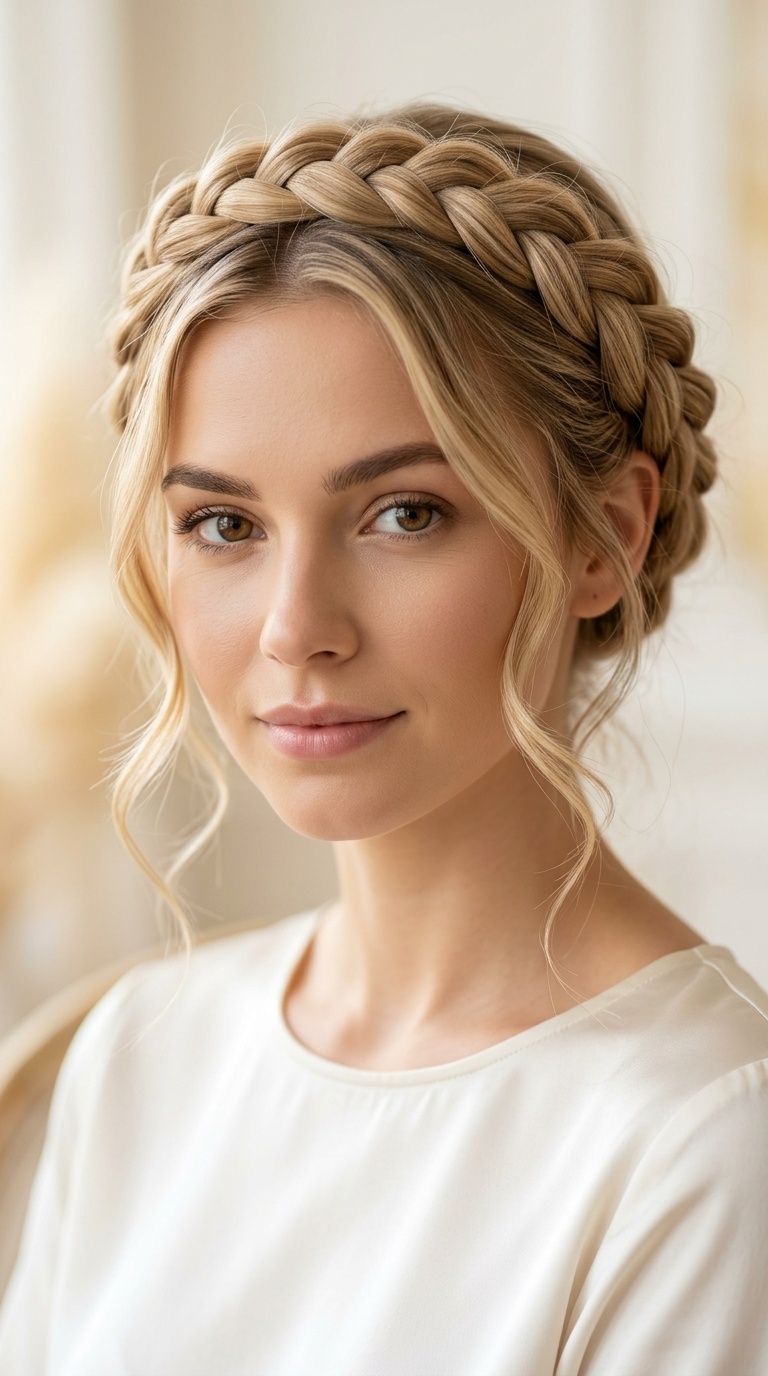 Halo Braid with Face-Framing Tendrils