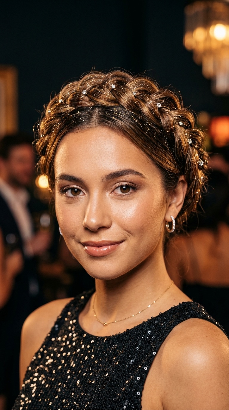 Halo Braid with Glitter