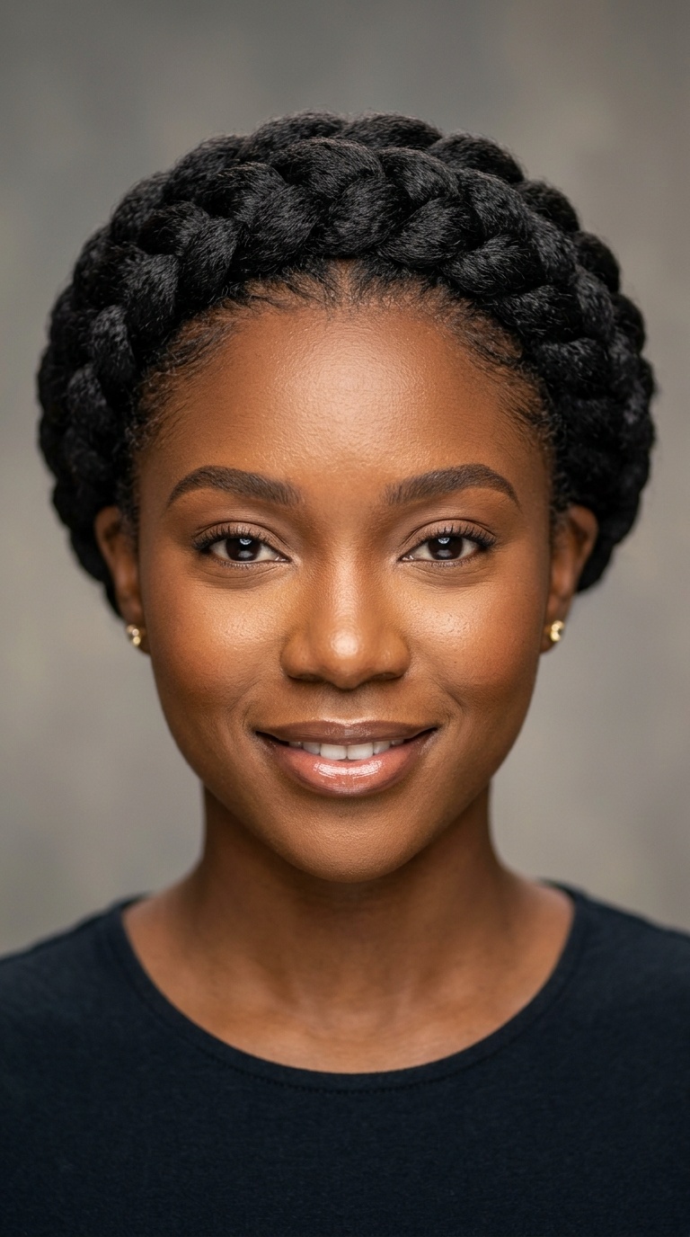 Halo Braid with Tucked Ends