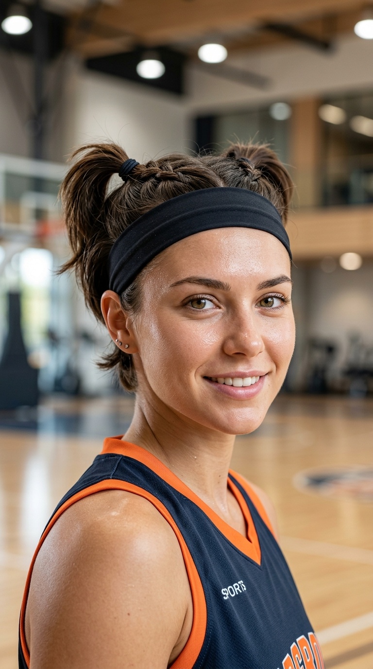 Headband Tucked Pigtails