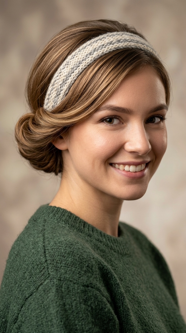 Headband-Tucked Roll