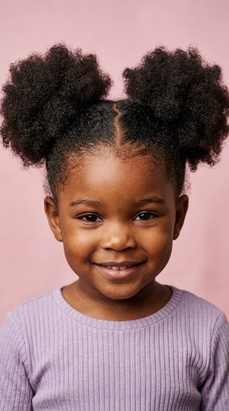 Heart-Parted Double Puffs