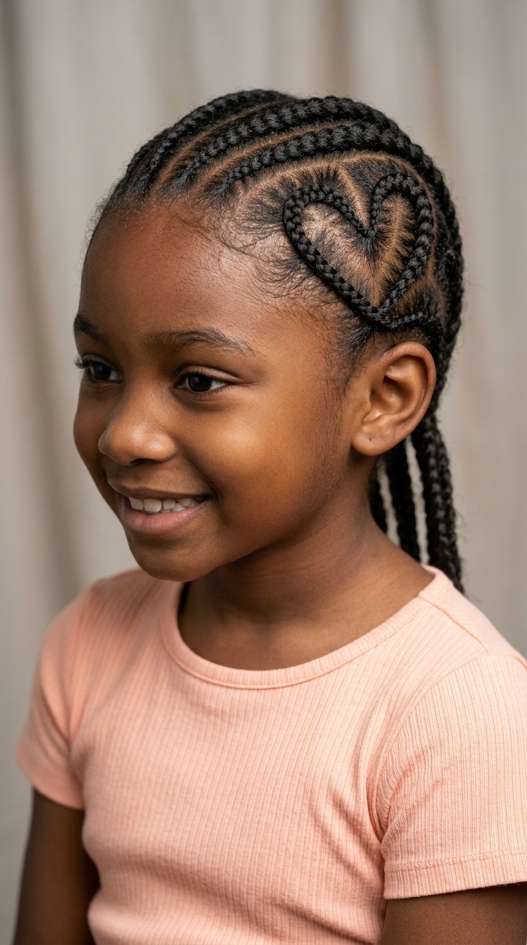Heart-Shaped Accent Braids