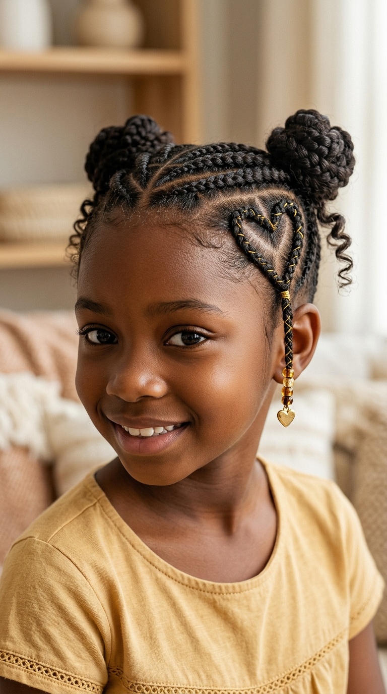 Heart-Shaped Accent Braids