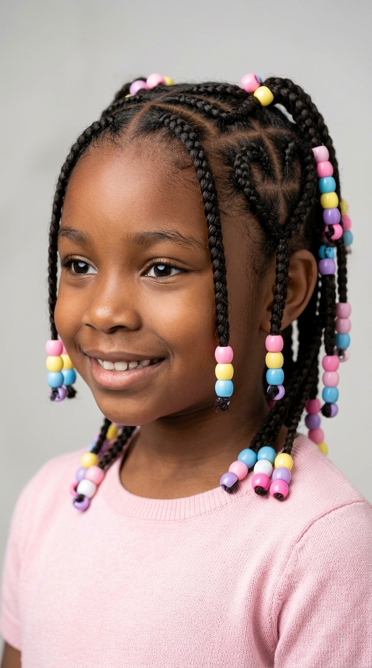 Heart-Shaped Braids with Beads