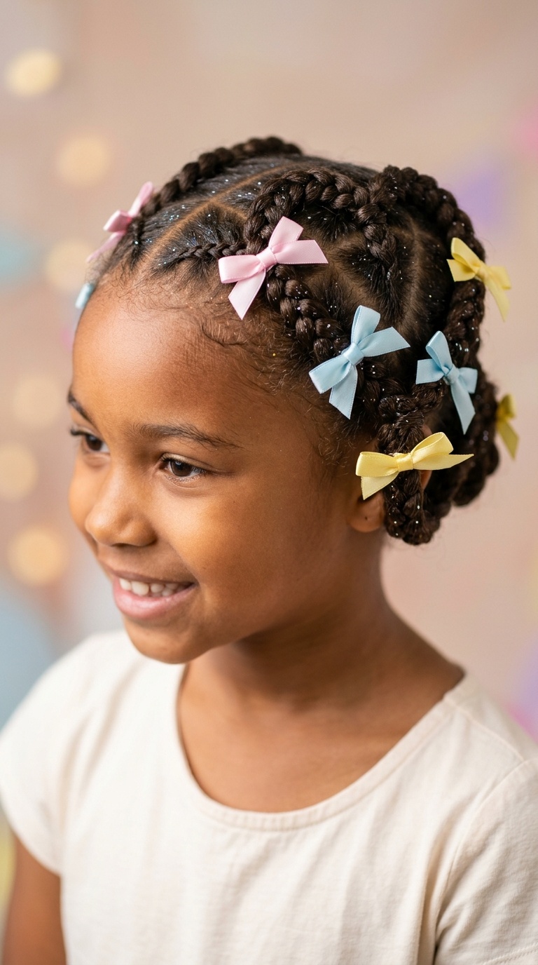 Heart-Shaped Braids with Tiny Ribbon Accents
