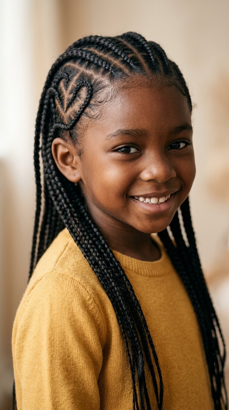 Heart-Shaped Cornrows