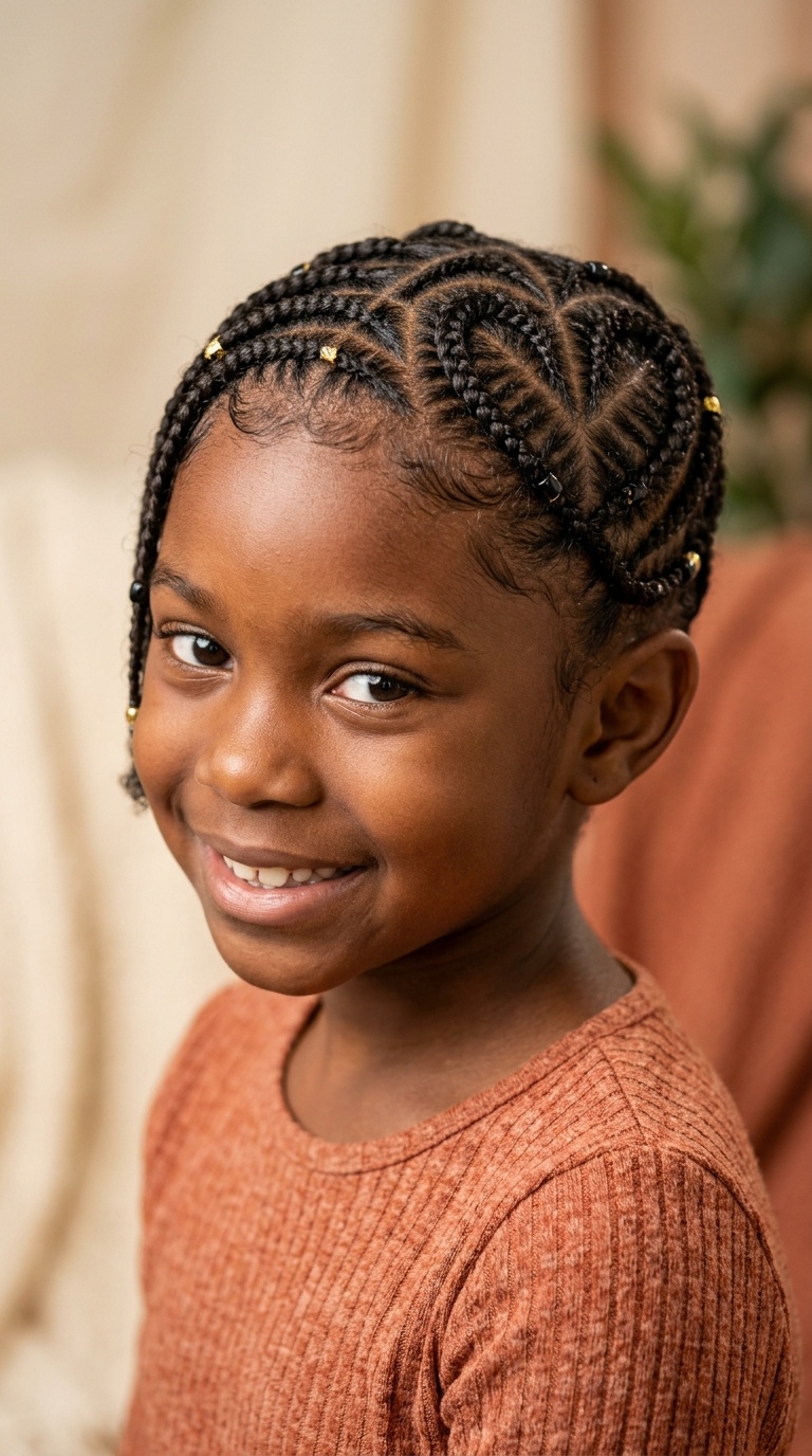 Heart-Shaped Cornrows