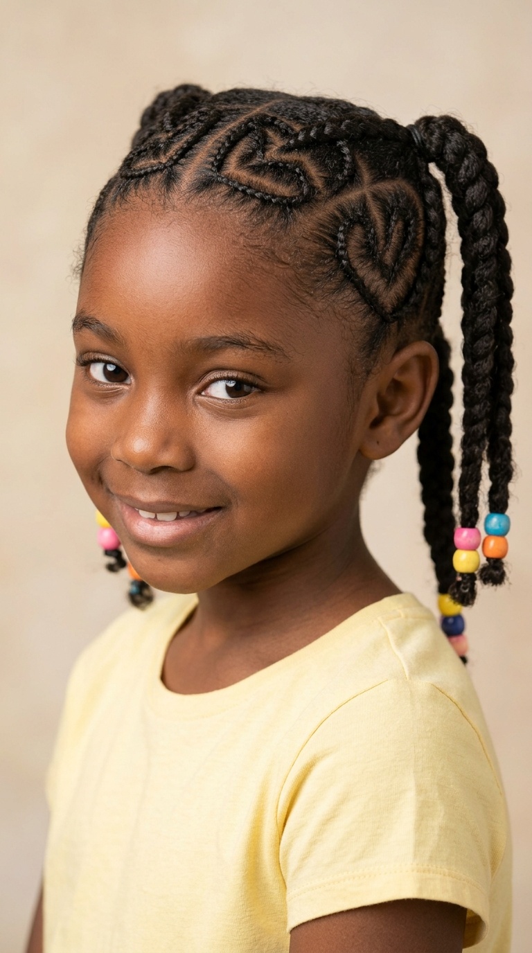 Heart-Shaped Cornrows