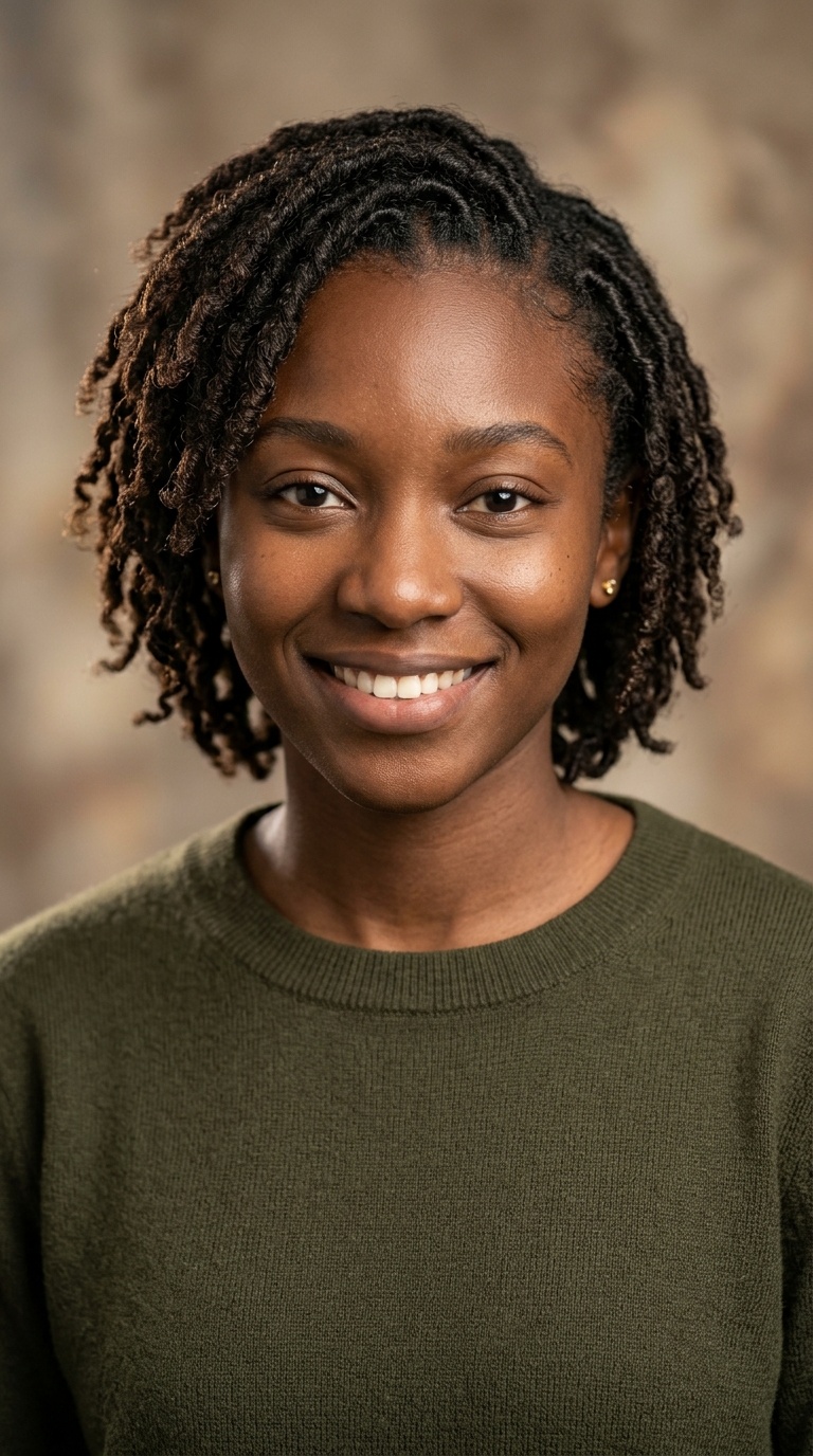 Heart-Shaped Face Framing Locs