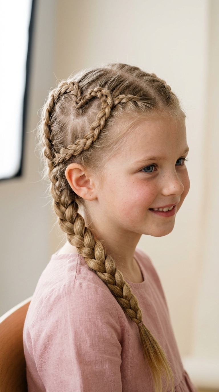 Heart-Shaped French Braid