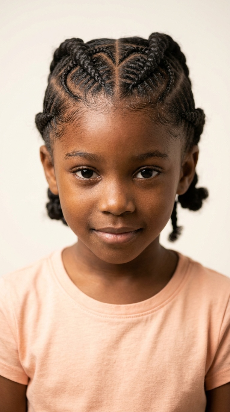 Heart-Shaped Parted Braids