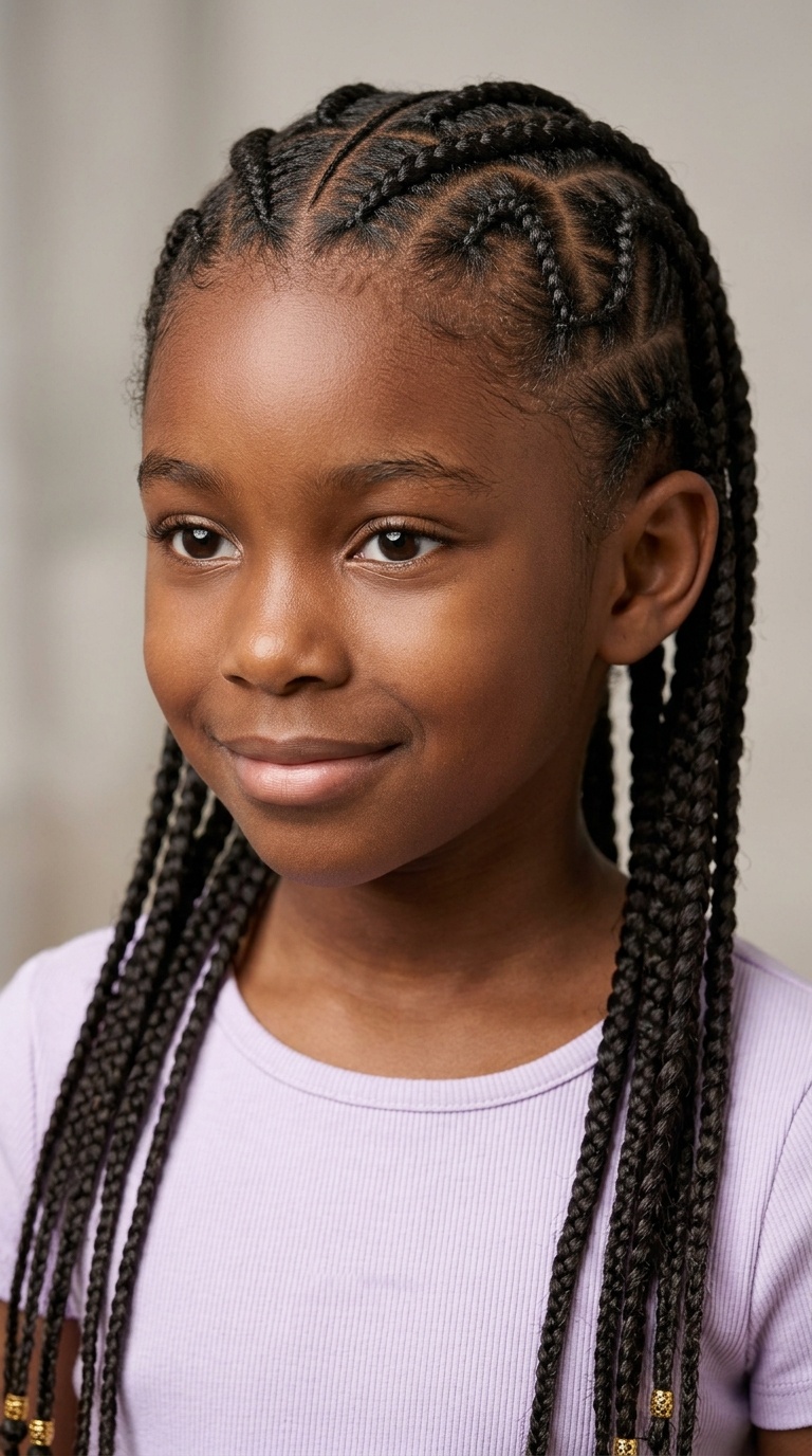 Heart-Shaped Stitch Braids
