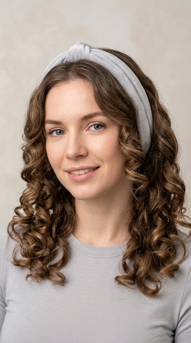 Heatless Headband Curls