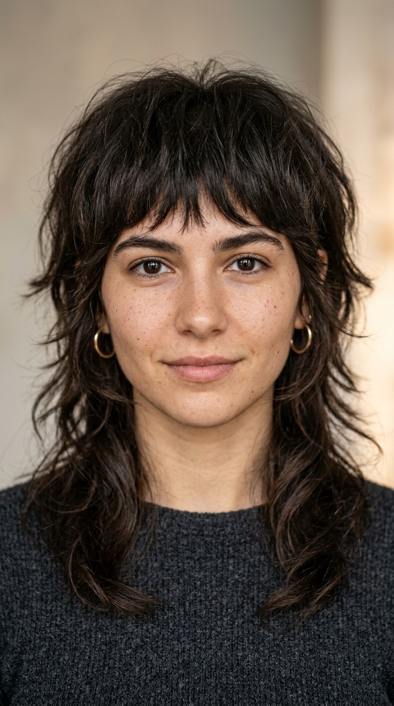Heavily Layered Mullet