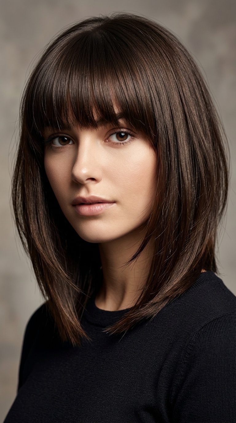 Heavy Fringe with A-Line Face-Framing