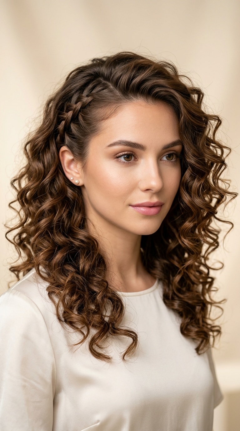 Hidden Braid Support with Free-Flowing Curls