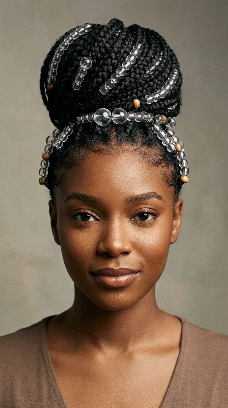 High Bun with Clear Accents