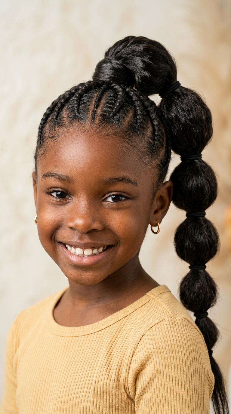 High Crown with Bubble Braid Pony
