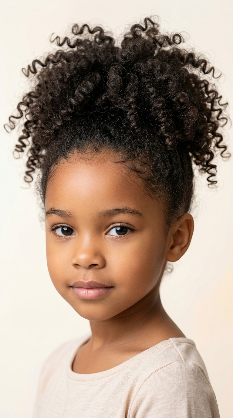 High Curly Ponytail
