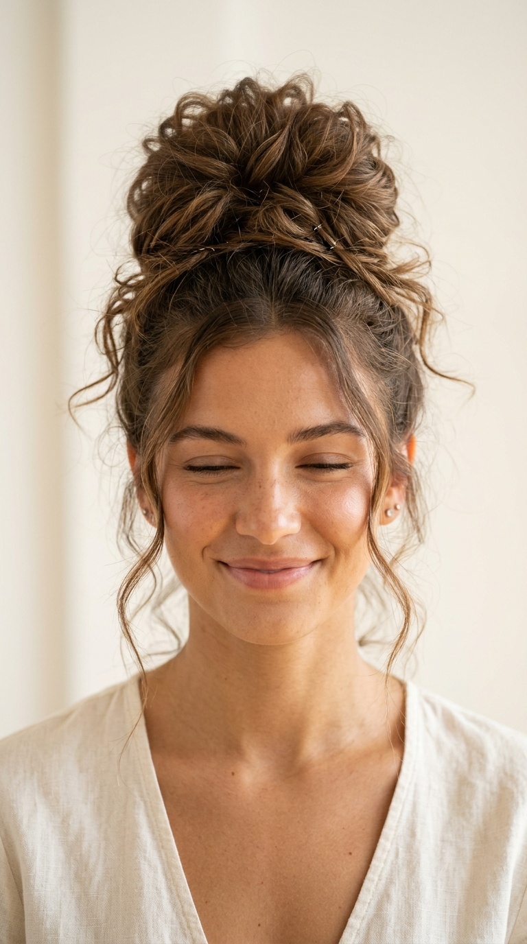 High Messy Bun