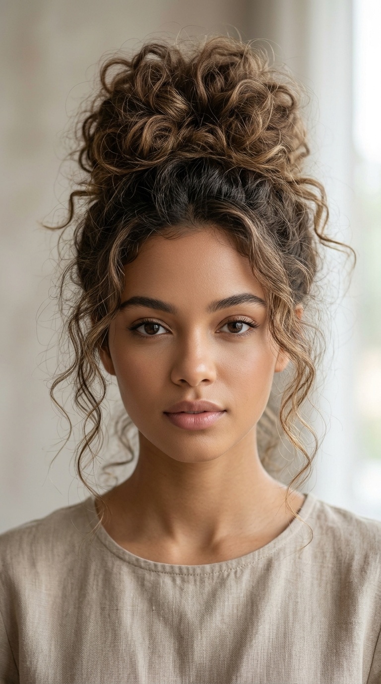 High Messy Bun
