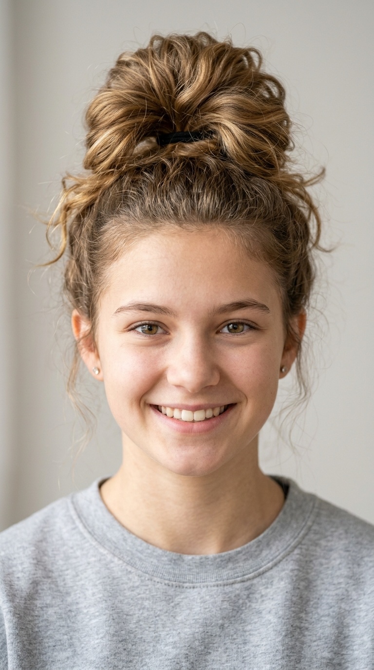 High Messy Bun