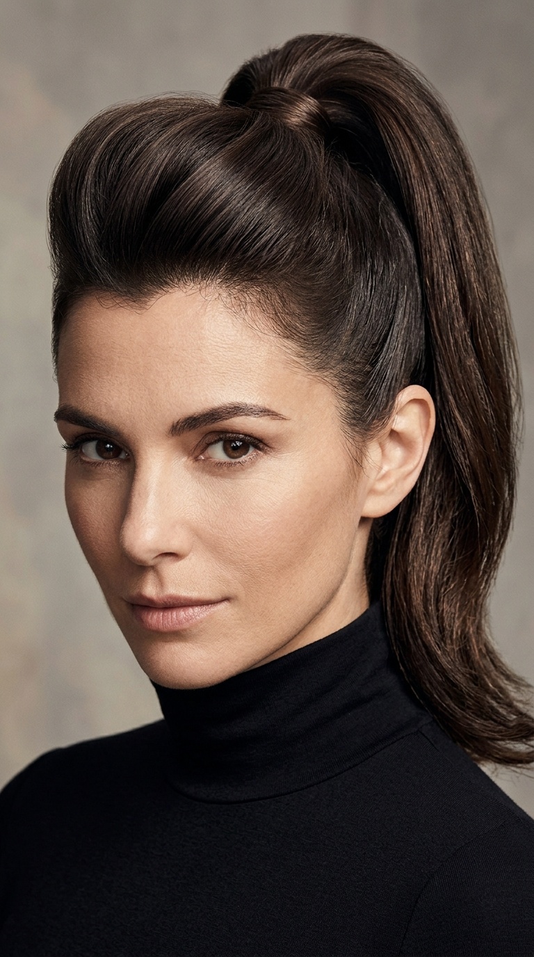 High Ponytail with a Pompadour
