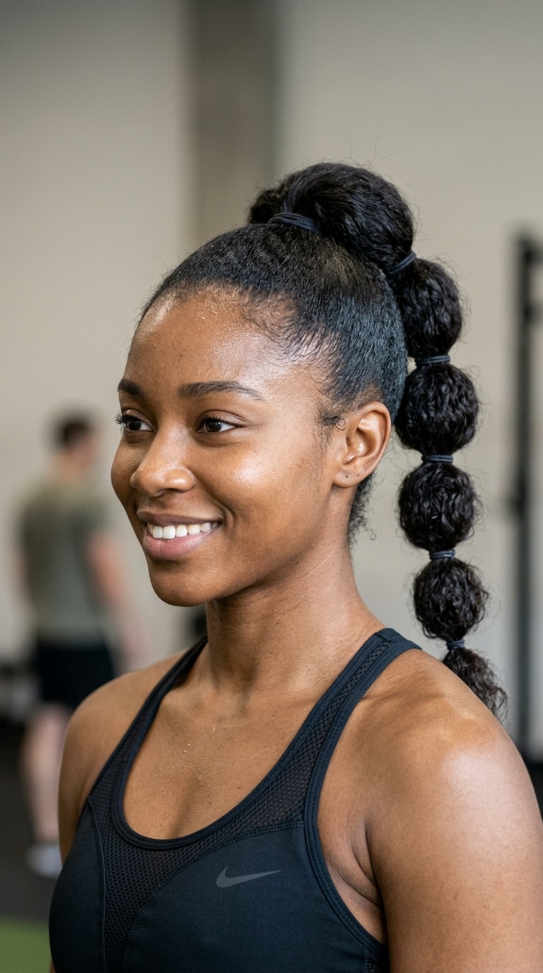 High Ponytail with Bubble Detail