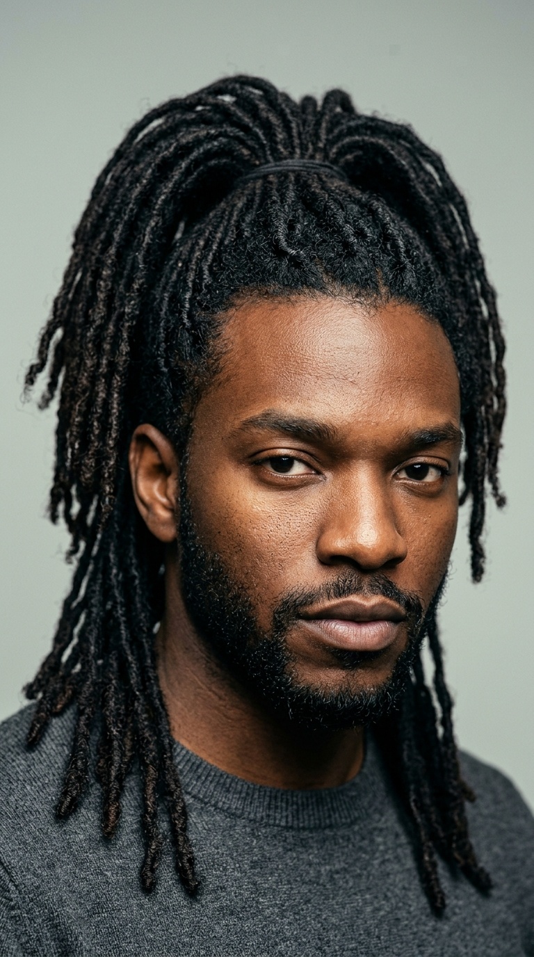 High Ponytail with Long Locs