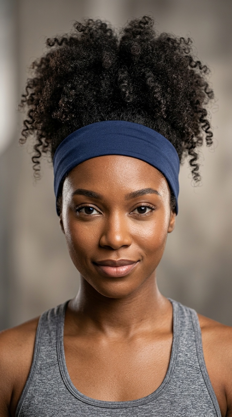 High Puff with a Wide Sweatband