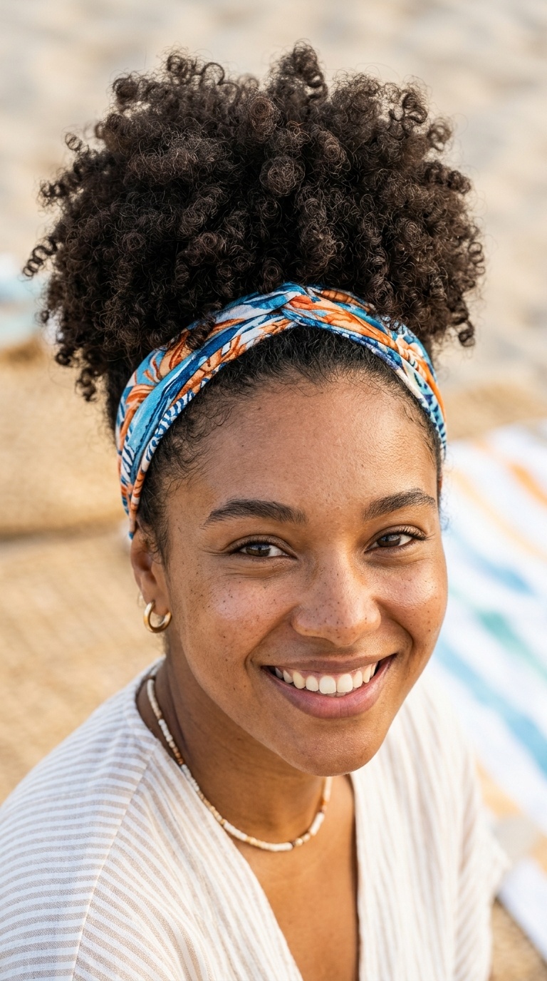 High Puff with Headband