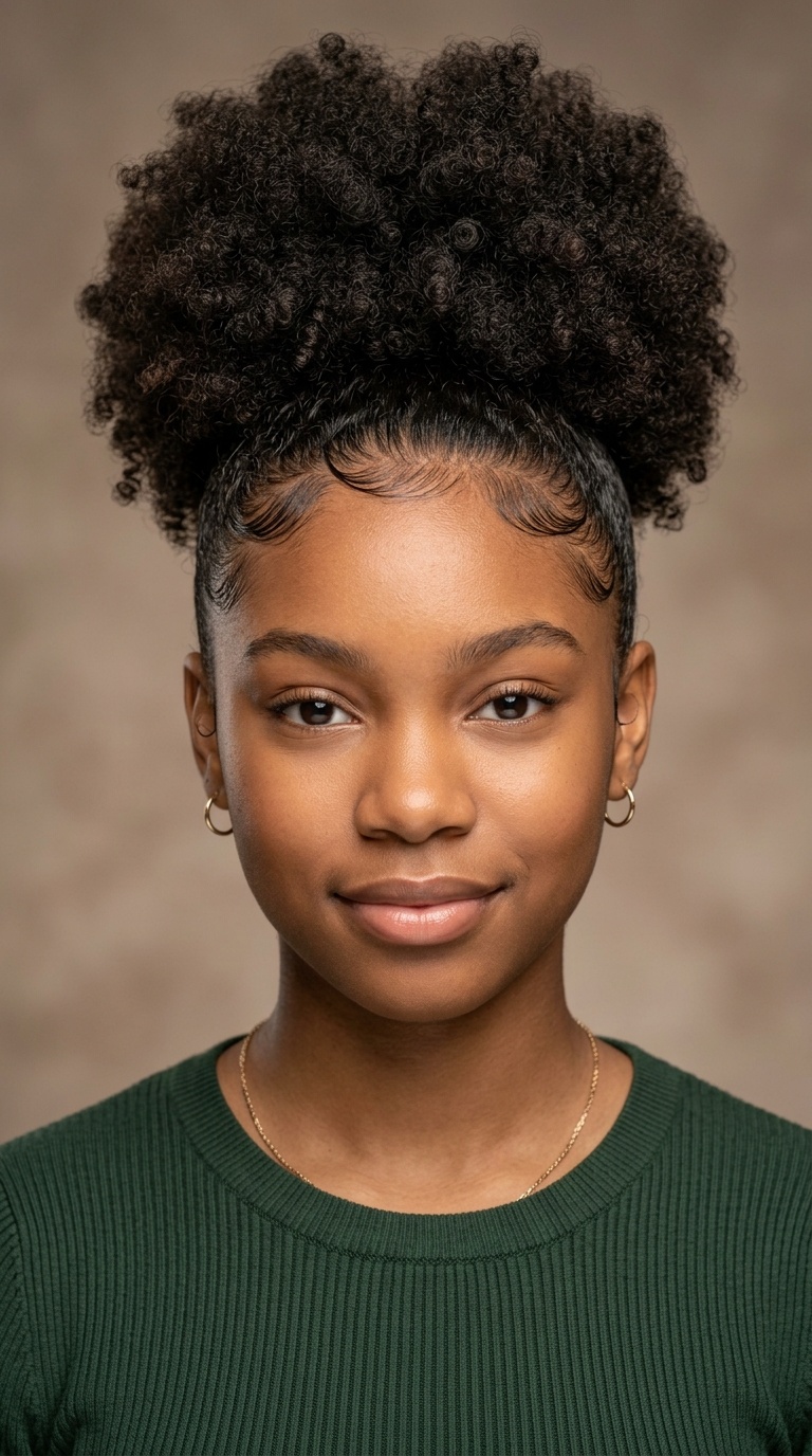 High Puff with Sleek Edges