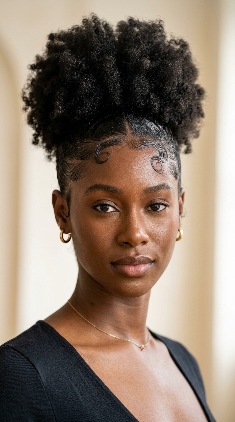 High Puff with Snatched Edges