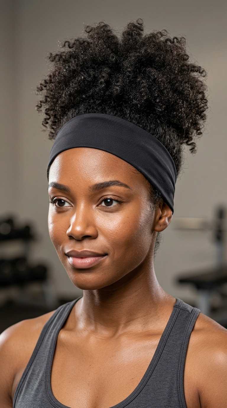 High Puff with Wide Headband