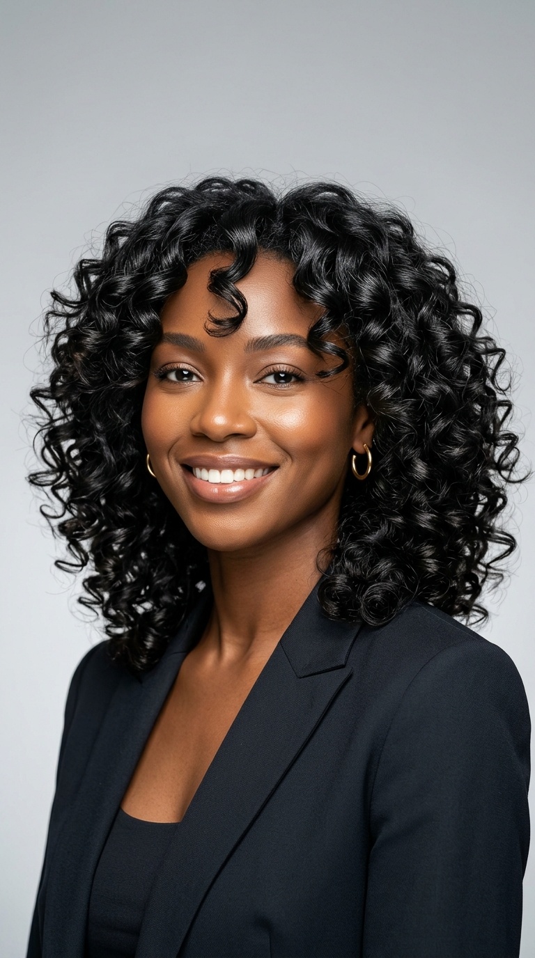 High-Shine Layered Curls