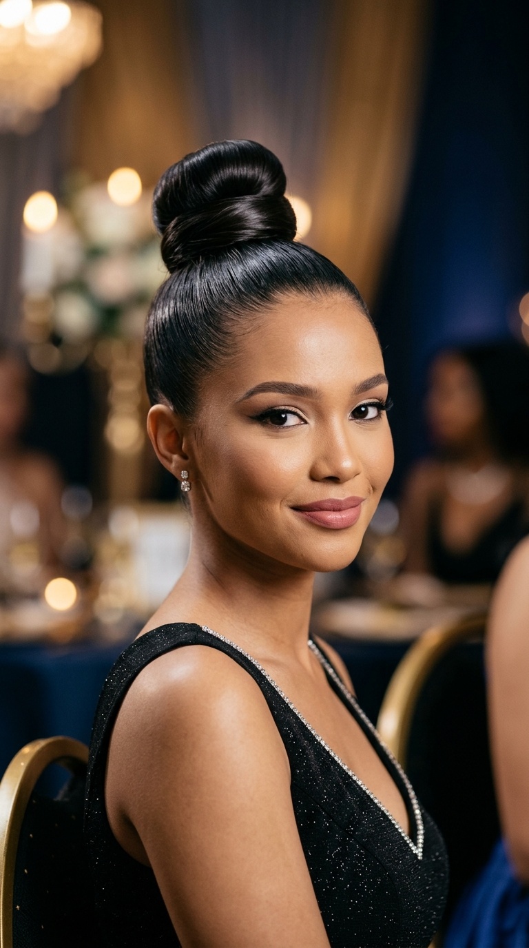 High Sleek Sculpted Top Knot