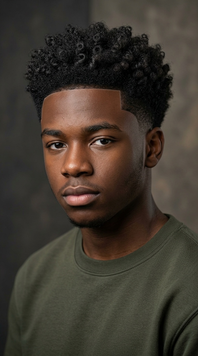 High Top Curls with Line-Up